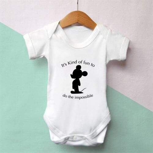 New Romper White Baby Friends Clothes Cotton Mickey Streetwear Casual Briefs Bodysuits Cute Short Sleeve Tops Harajuku Cozy