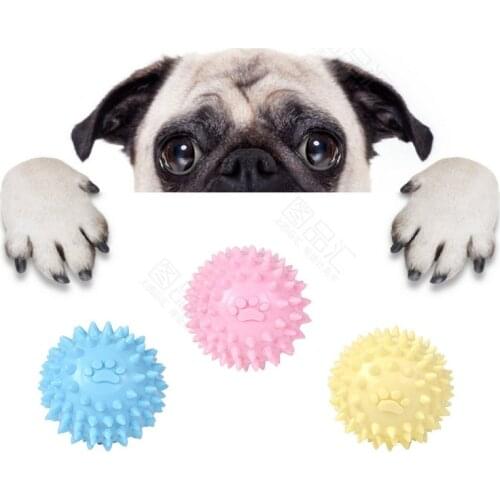 Pet Environmentally Friendly Non-toxic Molar Cleaning Tooth Footprint Small Ball Toy Dog Toys