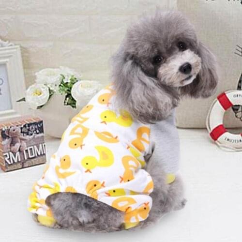 Pet Pajamas Cartoon Printing Four-legged Cotton Breathable Puppy Costume одежда для собак