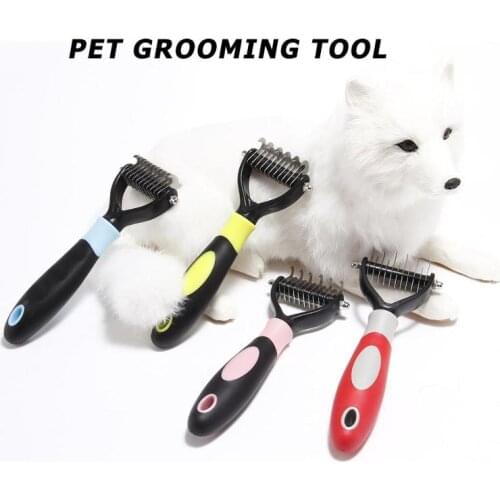 Hair Removal Comb Pet Fur Knot Cutter Remove Rake Grooming Shedding Brush Comb Rake Dog Cat Dematting Deshedding Brus