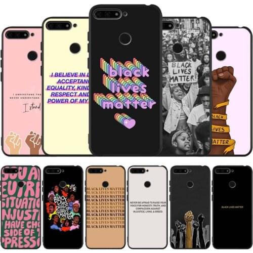 Black lives matter black Silicone Phone Case For honor 30 20 Pro 8 8X 9 10 20 Lite Mate 10 20 30 Lite Pro cover