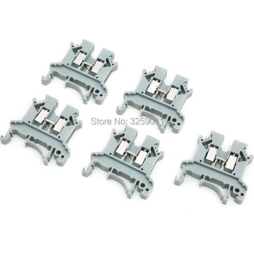 100PCS Wire Terminal block Connector Pure copper pieces of guide rail type UK2.5B Feed-Through Terminal Block Combined Type