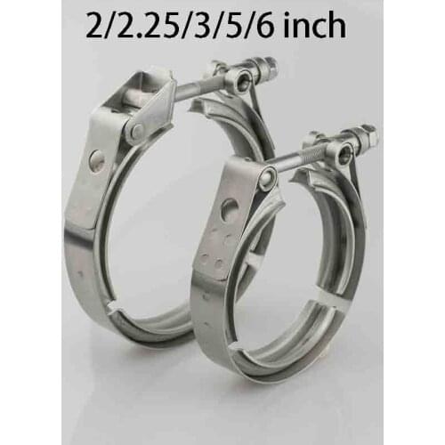 V Band Clamp Stainless Steel 2/2.25/3/5/6 inch Quick Release V band Clamp Car Assessories High Quality