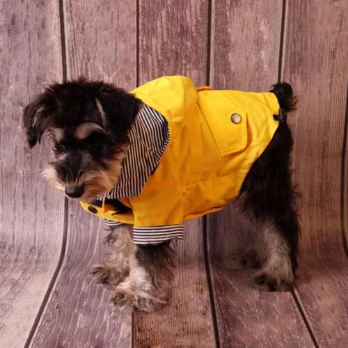 Water Resistant Skin-friendly Puppy Hooded Rain Poncho for Small Medium Large Dogs