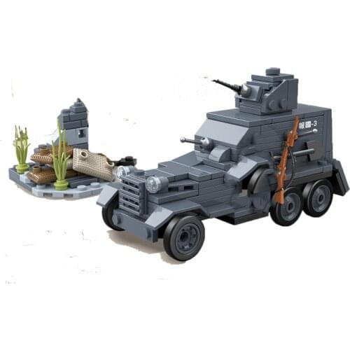 Military Series World war Japanese Army Type 93 Armored Vehicle DIY model Building Blocks Bricks Toys Gifts