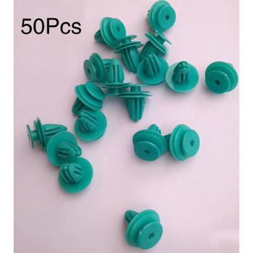 50pcs Bumper Clips Plastic Guitars Auto Interior Clip Fastener Push Type Rivet Retainer For Peugeot for Nissan Toyota Citroen