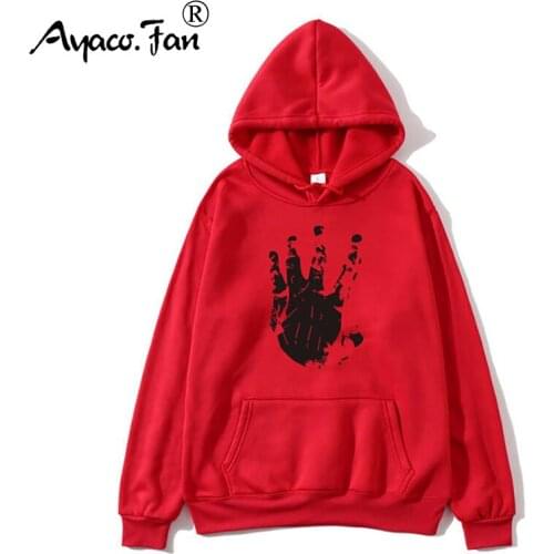 Women Hoodies Pullover Sweatshirts Autumn New Harajuku Hoodies Cool Palm Print Long Sleeve Hoody Female Hooded sudadera mujer