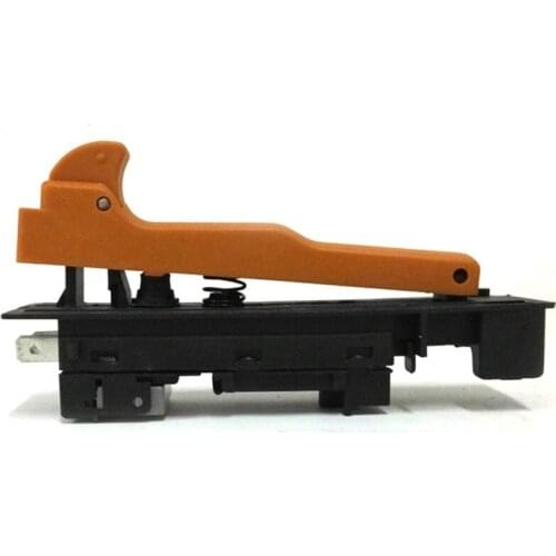 1pc AC 250V 12A 5E4 Orange/Black Button Lock On Trigger Switch for Makita 180 G18SE2 Angle DPST NO