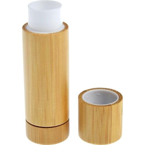 1pc 5g Bamboo Empty Lip Gross Container Lip Gloss Tubes Lipstick Tube Cosmetics Container Lip Balm Tube Travel Natural Bamboo