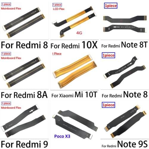 10PCS New Main Board Connector Board LCD Display Flex Cable For Xiaomi Redmi 8 8A 9 10X Note 8 8 Pro 8T 9 9s Mi 10T Poco X3 NFC