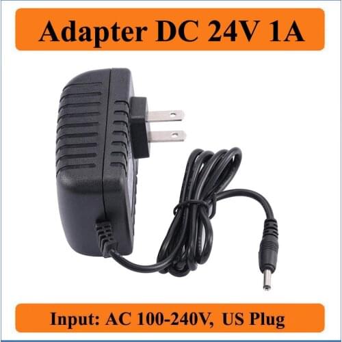 24V 1A US Plug AC DC Adapter AC 100-240V Converter Adapter to DC 24V chargers Power Supply 1000mA Adapter 5.5mm x 2.1-2.5mm