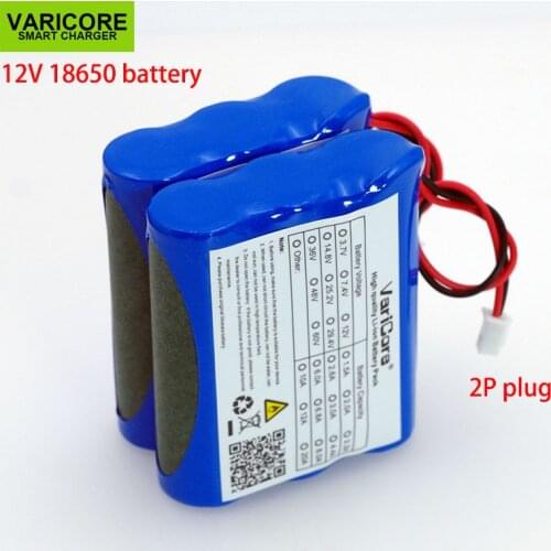 VariCore 12V 18650 1.8A 2A 2.2A 2.5A 2.6A 2.8A 3A lithium-ion Battery pack Monitor CCTV Camera battery 12.6 V batteries