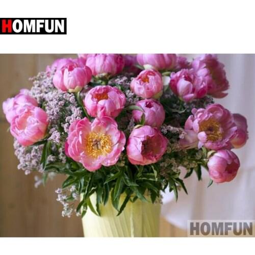 HOMFUN Diamond Painting Full Square/Round Diamond "Flower scene" Pattern Embroidery Cross Stitch 5D Rhinestone Painting A25959