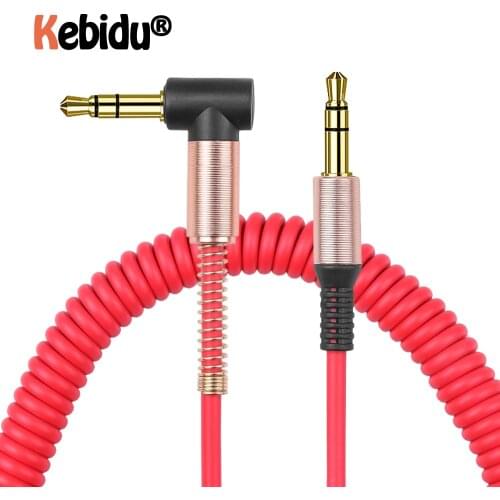 3.5mm Jack Audio Cable Jack 3.5mm Male To Male Audio Aux Cable Spring Headphone Code For Car Xiaomi Redmi Samsung Galaxy