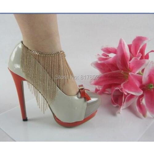 Free Shipping Style L08 Fashion Jewelry Shoe Chain Foot Chains Chains 2 Colours