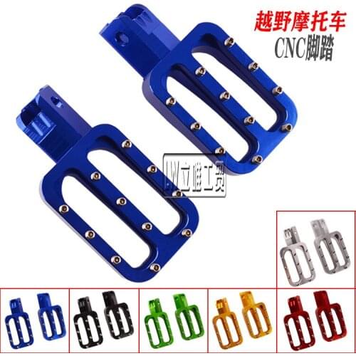 For Rmz250-z450 Color Nail Anti-skid Pedal, Off-road Motorcycle High-end CNC Aluminum Alloy Pedal
