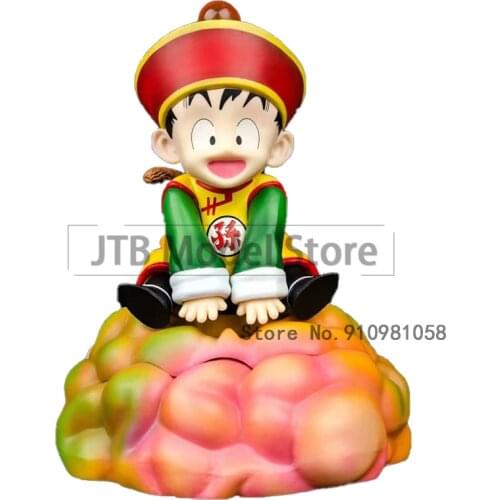 Dragon Ball DBZ Son Gohan Somersault Cloud Q Version Anime Action Figure Model Goku Son Statue 16cm PVC Collection Toy Figma