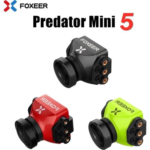 Foxeer Predator V5 FPV Camera Racing Drone Mini Camera 22*22mm 1000tvl 16:9/4:3 PAL/NTSC switchable M12 4ms Latency Super WDR