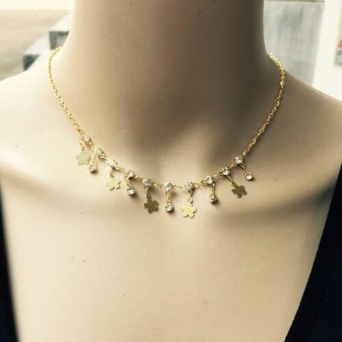 Hot Collares Bijoux Fashion Vintage Jewelry Chain Rhinestone Crystal Statement colar collane feminino Necklaces & pendants