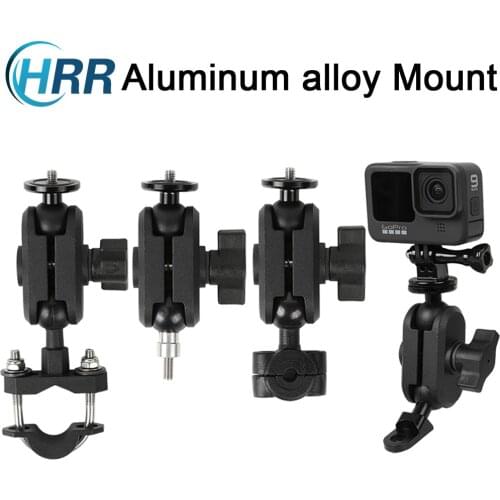 HRR 1 Inch Ballhead Adapter Holder Motorcycle Handlebar Base Rearview Mirror Mount for Gopro Insta360 Camera for RAM Ball Mount