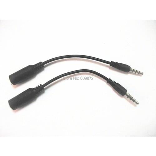 Linhuipad Audio Extension Cable 10CM for mobile earphones---3.5mm 4-conductor male plug to 3.5mm 4-conductor female jack