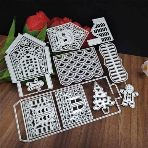 Metal Cutting Dies Cut Die Mold New Christmas House Scrapbook Paper Craft Knife Mould Blade Punch Stencils Dies