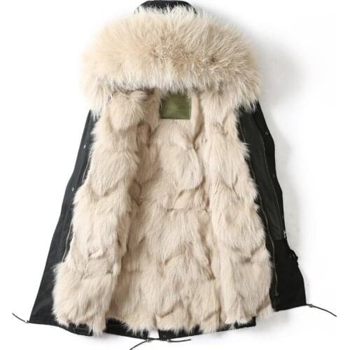 2020 Winter Jacket Men Real Coat Parka Long Natural Fox Fur Jackets and Coats Warm Parkas Hombre P17PK1211 KJ2965