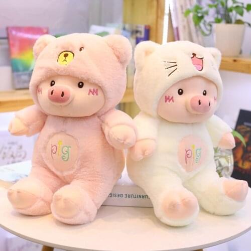Soft Comfortable Plush Toys Stuffed Toys Cute Cartoon Animals Pig Doll Sofa Pillow Birthday Xmas Gifts Children Room Decoration