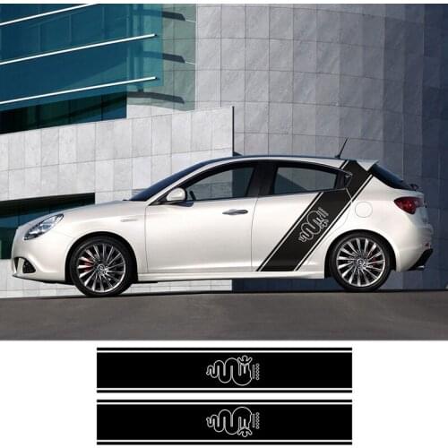 Car body decoration stickers are suitable for Alfa Romeo giulia stelvio all series door stickers side skirt garland car stickers