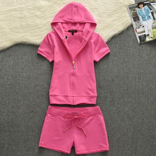 Solid Casual Tracksuit Women Sports 2 Pieces Set Sweatshirts Hooded Shorts Suit 2021 Home Sweatpants Shorts Outfits