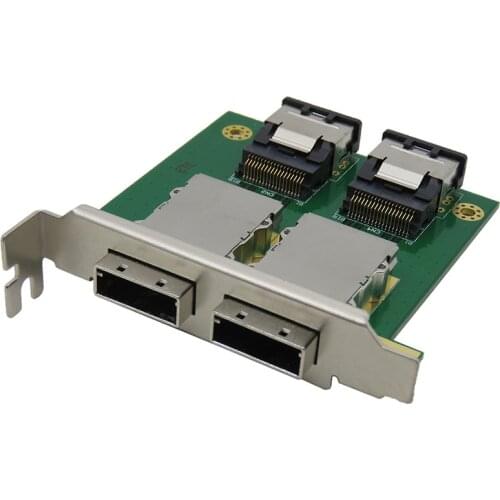 Mini SAS SFF-8088 To SAS 36Pin SFF-8087 PCBA Female Adapter With PCI Bracket