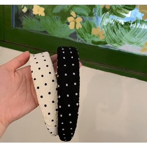 Girls Generation Wavelet Dot Hair Band Simple Wild Womens Summer Headband Washing Face Pressing Hair Headband Hair Accessories