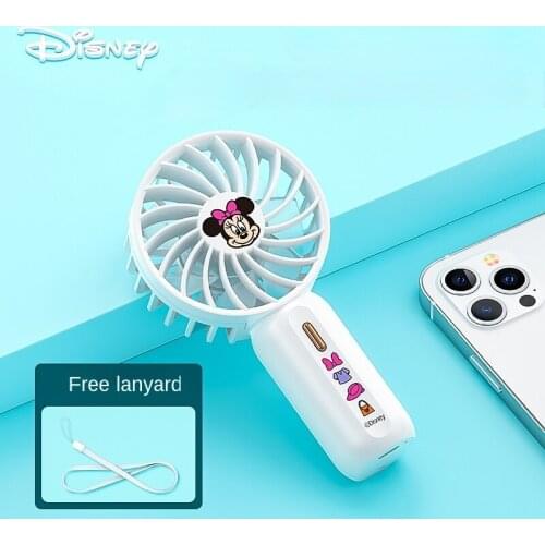 Disney Portable Small Handheld Fan Portable Rechargeable Bed Cute Desktop Office Desk Mute Summer Fan