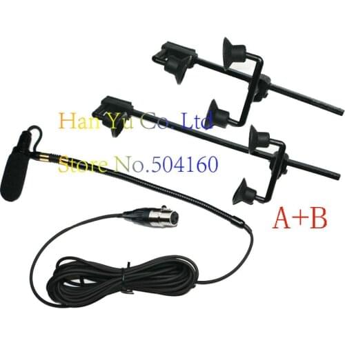 Pro Saxophone Stage Performance Instrument Clip Capacitor Microphone Headset FOR AKG XLR 3 Pins TA3F