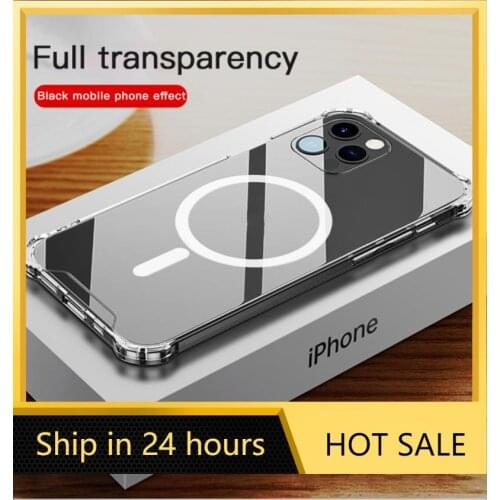 Transparent Mobile Phone Case For IPhone 12 Pro Max MagSafe Case Shockproof Case Protective Cover Shell For IPhone12 Mini 12 Pro
