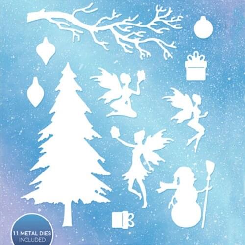 Christmas Fairy Elf Snowman Tree Gift Metal Cutting Dies Decorate Card Embossing Photo Album Stencil Scrapbooking Craft New Dies