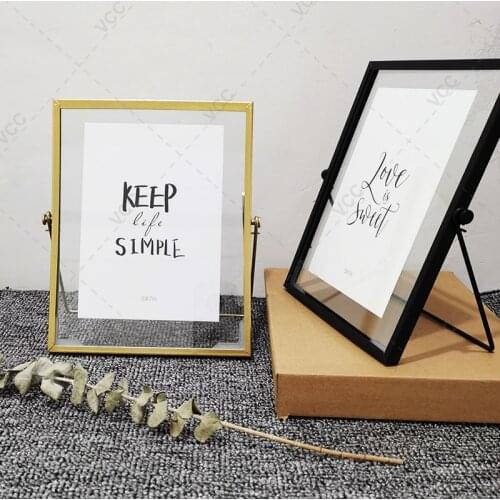 Nordic Black Gold Metal Painting Picture Poster Frame DIY Wall Photo Cube Frame Baby Family Photo Decorative Frame