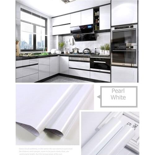 Modern Living Room Furniture Desktop Waterproof Pearl Wallpaper Vinyl Self Adhesive Contact Paper Solid Color Home Decor Sticker