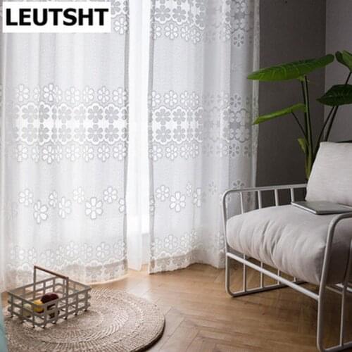Modern Curtains for Living Dining Room Bedrooms Simple Pure Colored Jacquard Window Screen Fashion Voile Morden Tulles Curtains