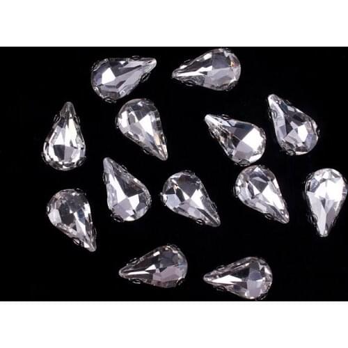 Rhinestone DIY Decoration White Claw Diamond Rhinestones Applique for Wedding Dress Tape Crystals Rhinestones Strass Sewing F