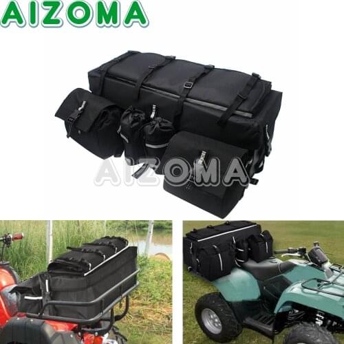 Black ATV Rear Seat Shelf Bag Mountain Bike Snowmobile Bag Large Capacity Luggage Back Seat Waterproof Outdoor Carrier Bags