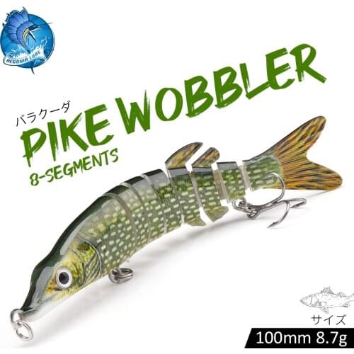 Begonia Lure Sinking Lifelike Swimbait Mini Pike Lure 10CM 8.7G Jointed Wobblers For Pike Crankbaits Fishing Tackle