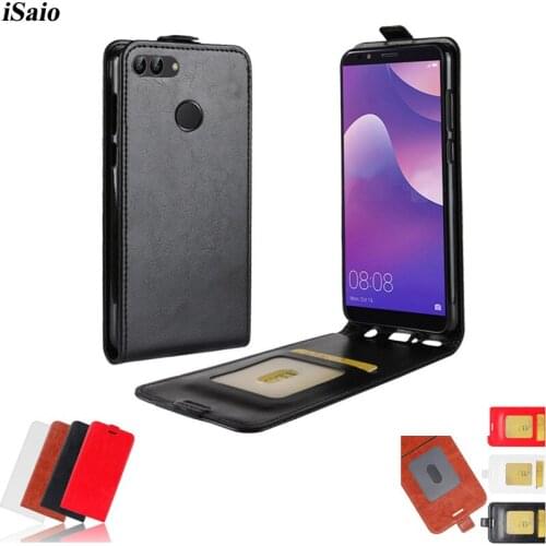 Vertical Flip Case for Huawei Y9 2018 Cover Leather Phone Cases for Huawei Y9 2018 fla xl1 2018 TPU Inner Shell Funda Card Slot