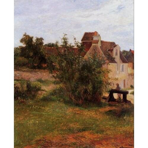 High quality Oil painting Canvas Reproductions Osny, the gate of Busagny farm (1884) by Paul Gauguin hand painted