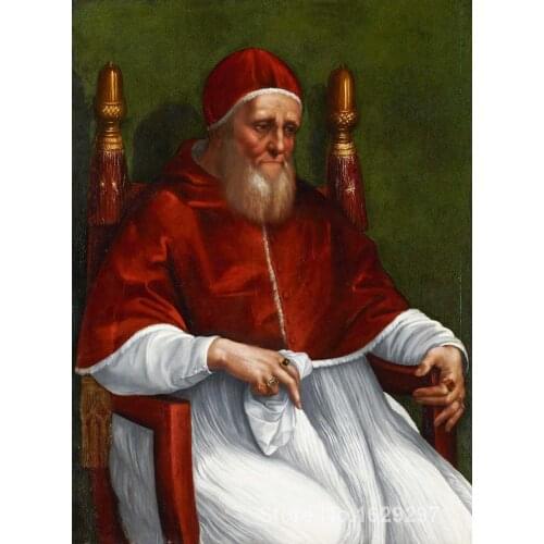 Portrait of Pope Julius Raphael sanzio painting for bedroom decoration High quality