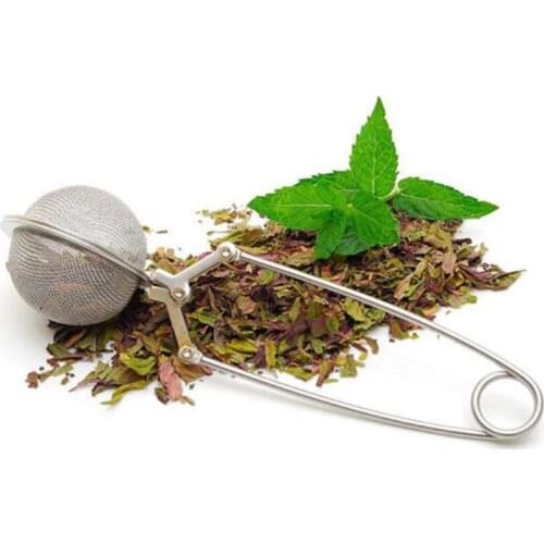 High Quality Handheld Stainless Steel Tea Pot Infuser Sphere Mesh Tea Strainers Handle Tea Ball with Retail Package