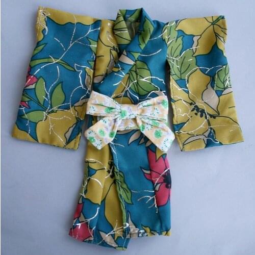 [wamami] Kimono Gold Flower Green Bathrobes Clothing Coat 1/6 SD Doll BJD Dollfie