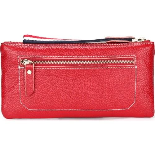 Womens Card Wallet Leather Zipper ID Pocket Bill Hand Bowl Purses Small Square Passbook Mobile Phone Bag Xiaoqiaoling Handbags