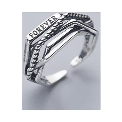 Bohemian Letter Rings For Women Boho Rings Party Trend Korean Creative Geometric Irregular Jewelry Gift