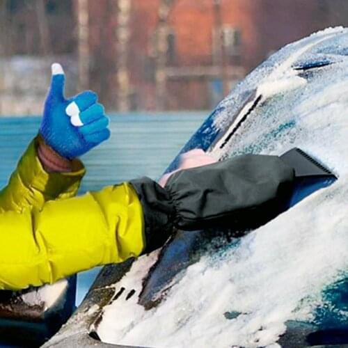 Winter Cleaning Snow Removal Shovel Warm Thicken Gloves Scraping Tool Supply Auto parts